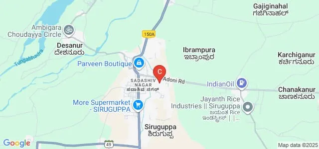 Bashumiyan Sahukar Government First Grade College, Manvi Map