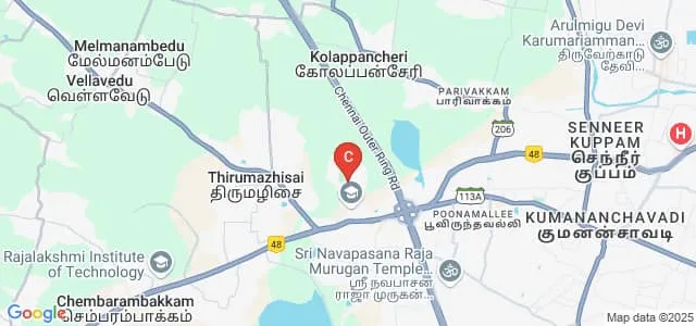 Panimalar Institute of Technology, Chennai Map