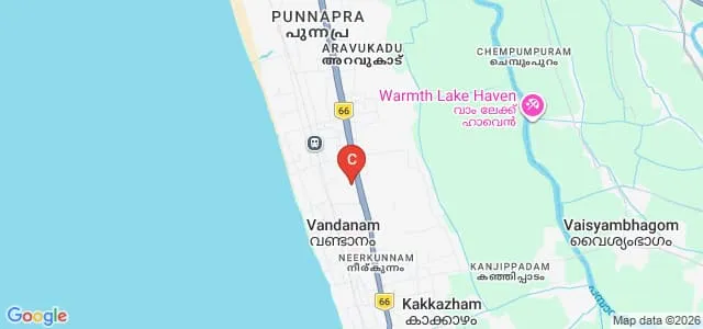 T D Medical College, Alappuzha Map