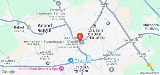 Smt Kamlaben P Patel Institute of Physiotherapy and Occupational Therapy, Anand Map