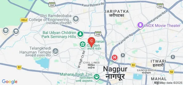 Tirpude College of Social Work, Nagpur Map