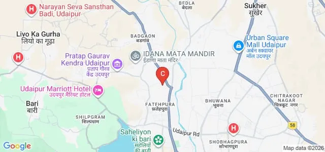 Vidya Bhawan Rural Institute, Udaipur Map