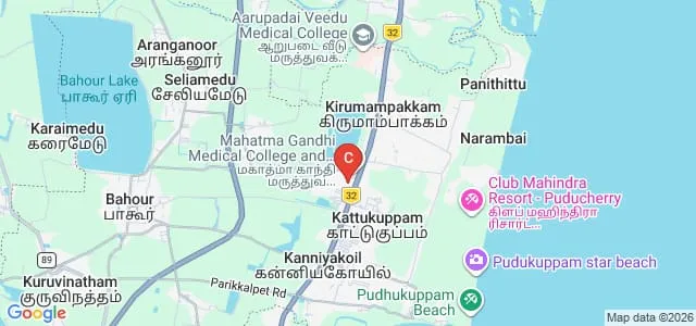 Kasturba Gandhi Nursing College, Puducherry Map