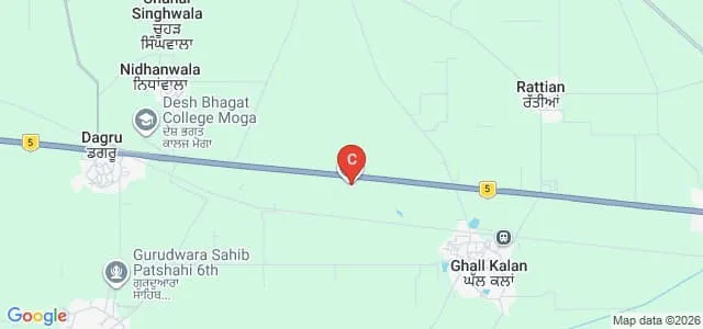 Lala Lajpat Rai Institute of Nursing, Moga Map