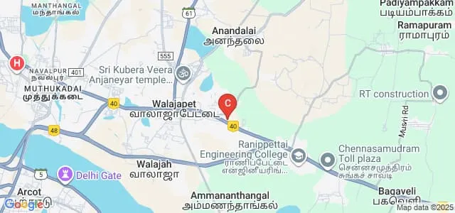 Arignar Anna Government Arts College for Women, Vellore Map