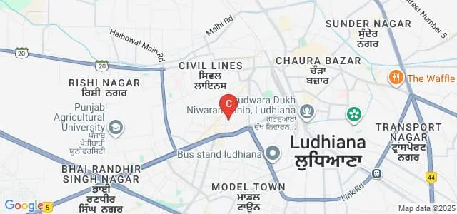 Gujranwala Guru Nanak Khalsa College of Pharmacy, Ludhiana Map