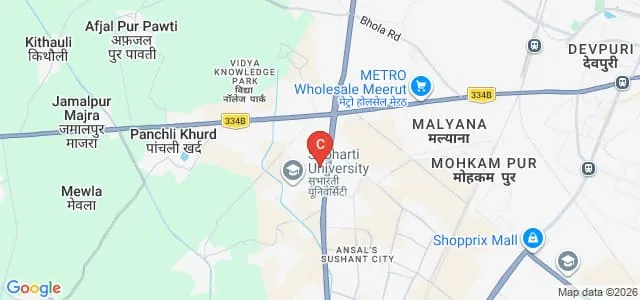 Subharti College of Sciences, Meerut Map