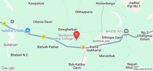 Bordoloni Central College, Dhemaji Map