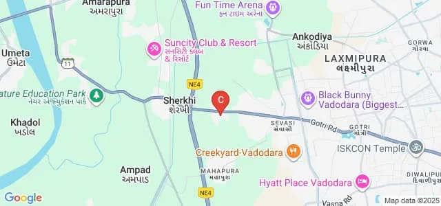 Baroda Homoeopathic Medical College, Vadodara Map
