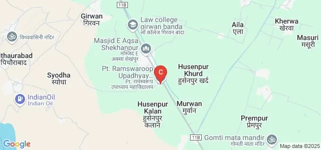 Pandit Ramswaroop Upadhyay Mahavidyalaya, Banda Map