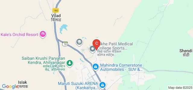 Dr Vithalrao Vikhe Patil Foundation's College of Physiotherapy, Ahmednagar Map