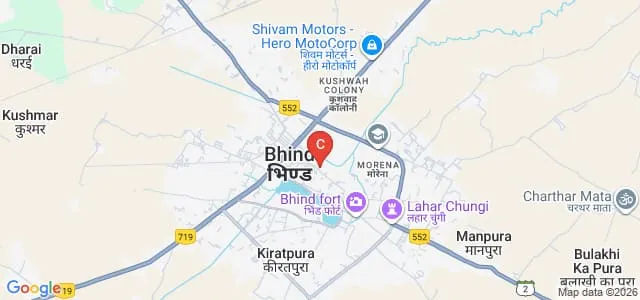 Choudhary Dilip Singh Girls College, Bhind Map