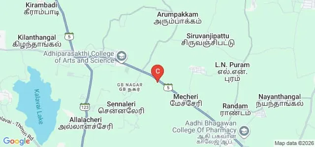 Adhiparasakthi Horticultural College, Vellore Map