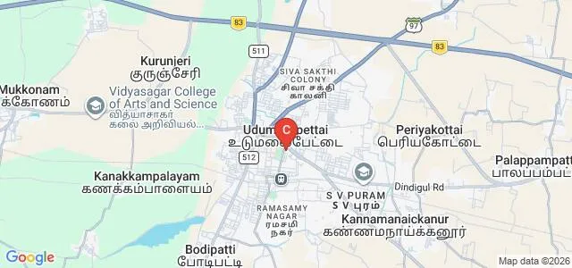 Sri GVG Visalakshi College for Women, Udumalpet Map
