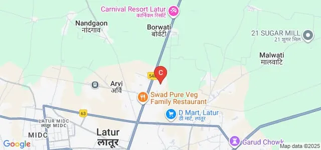 SVSS Latur College of Physiotherapy, Latur Map
