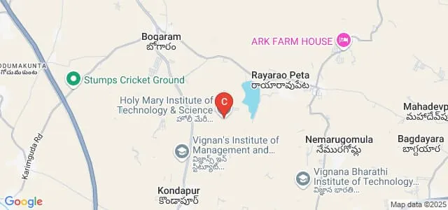 Holy Mary Institute of Technology and Science, Keesara Map