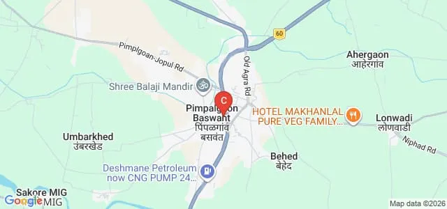 KK Wagh Arts, Science and Commerce College, Pimpalgaon Map
