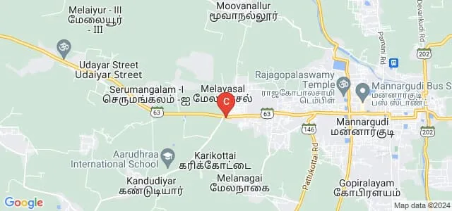 Arunamalai College of Education, Mannargudi Map