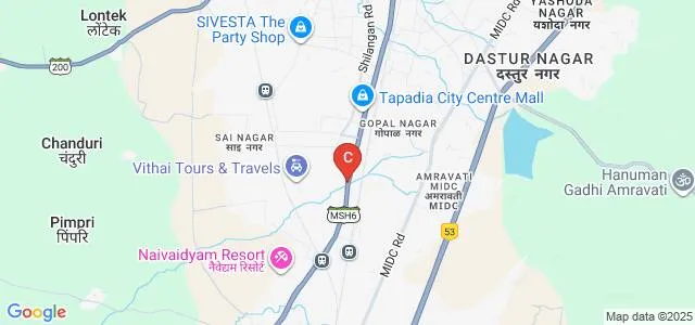 Sipna School of Planning and Architecture, Amravati Map