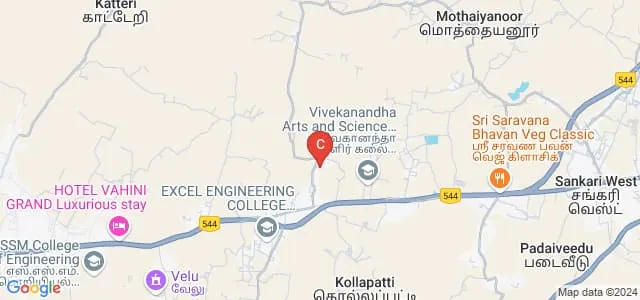 Excel College of Technology, Namakkal Map