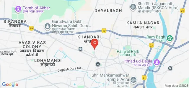 Raja Balwant Singh College, Agra Map