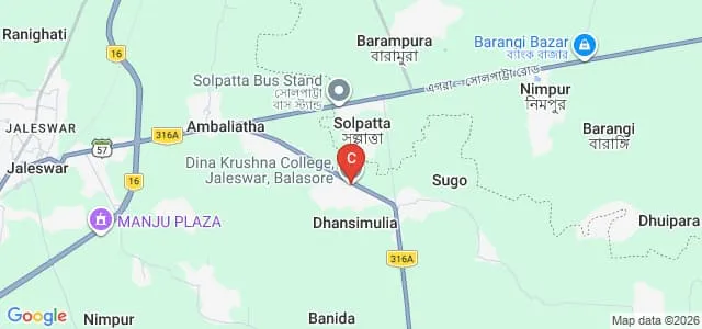 Dinakrushna College, Jaleswar Map
