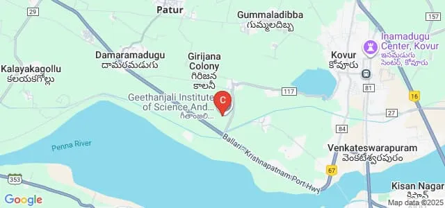 Geethanjali Institute of Science and Technology, Nellore Map