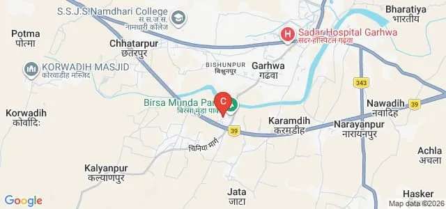 Gopinath Singh Mahila Mahavidyalaya, Garhwa Map