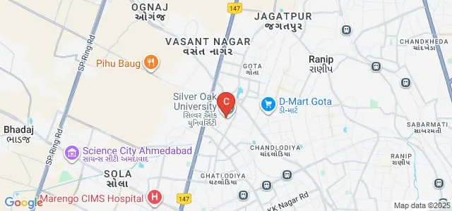 Aditya Silver Oak Institute of Technology, Ahmedabad Map