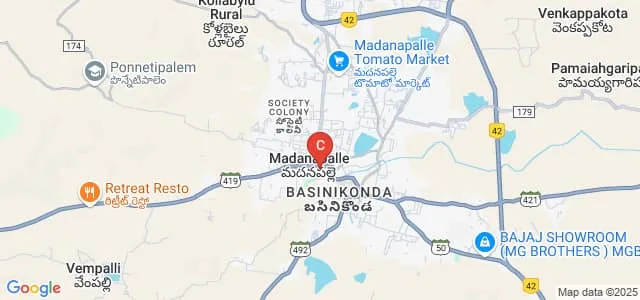 Besant Theosophical College, Madanapalle Map