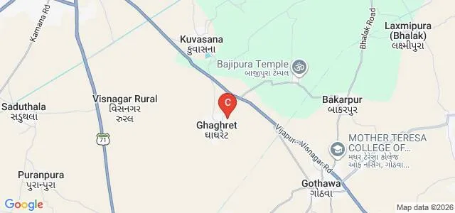 Kadva Patel B Ed College, Ghaghret Map