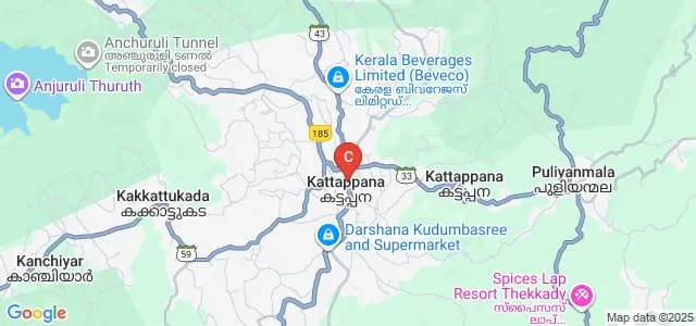 College of Applied Science, Kattappana Map