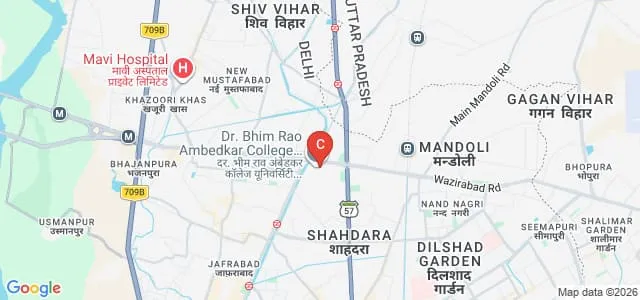 Bhim Rao Ambedkar College, Delhi Map