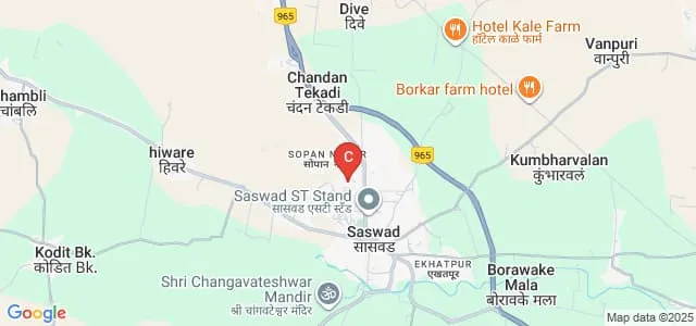 PDEAs Waghire College of Arts Commere and Science, Saswad Map