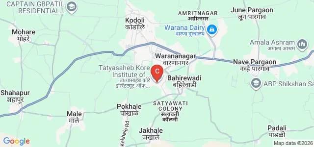 Tatyasaheb Kore Institute of Engineering and Technology, Kolhapur Map