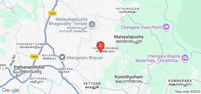 Musaliar College of Engineering and Technology, Pathanamthitta Map