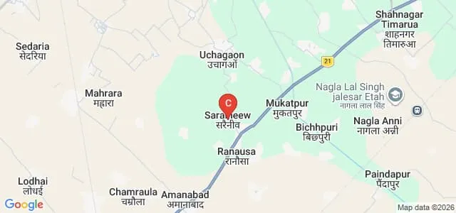 Chandra Prabha Mahavidyalaya, Etah Map