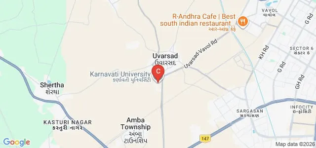 Unitedworld Institute of Technology, Gandhinagar Map