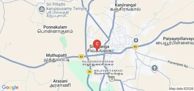 Roseline College of Education, Sivagangai Map