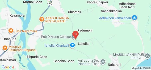 Pub Dikrong College, Lakhimpur Map