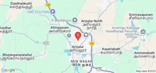Government Arts College, Ariyalur Map
