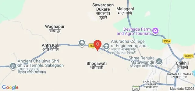 Anuradha Polytechnic, Chikhli Map