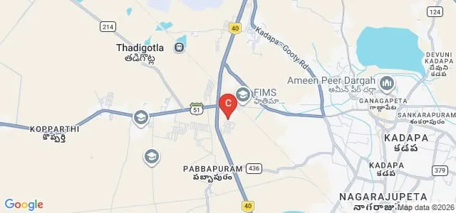 Levaku Narapu Reddy College of Education, Kadapa Map