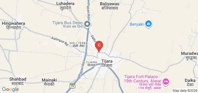 Chandraprabh Digamber Jain Girls PG College, Tijara Map