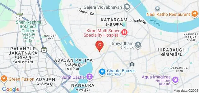 Akhand Anand Arts and Commerce College, Surat Map