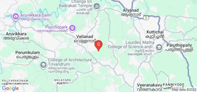 Sarabhai Institute of Science and Technology, Thiruvananthapuram Map