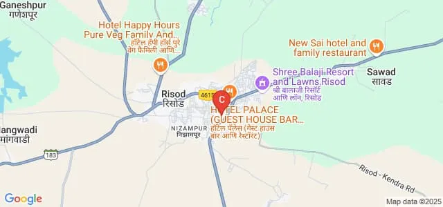 Uttamchand Bagdiya Arts and Commerce College, Risod Map