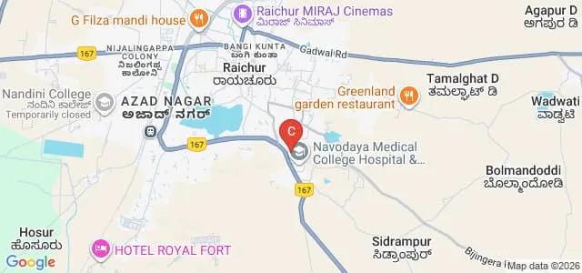 Swami Vivekananda Ayurveda Medical College and Hospital, Raichur Map