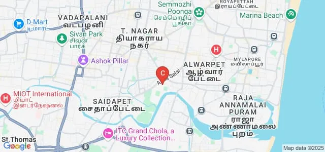 Government Arts College For Men, Nandanam Map
