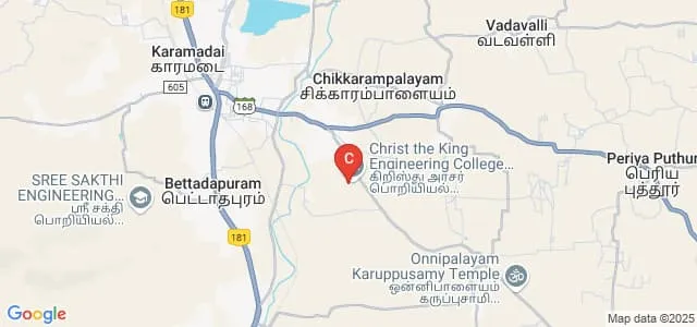Christ the King Engineering College, Coimbatore Map